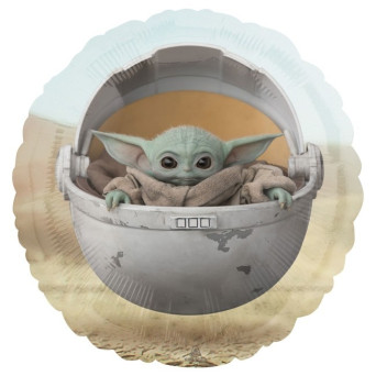 Globo Foil de Baby Yoda Mandalorian de 45 Centímetros
