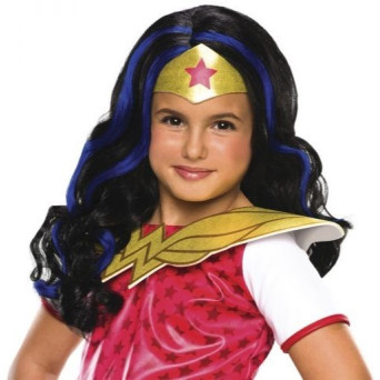 Peluca de Wonder Woman de Super Hero Girls Infantil