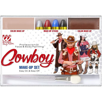 Kit de Maquillaje de Vaquero para Cuerpo y Cara