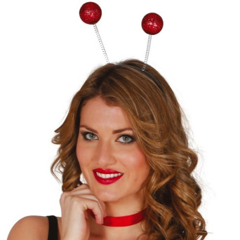 Diadema de Bola Escarcha de color Rojo