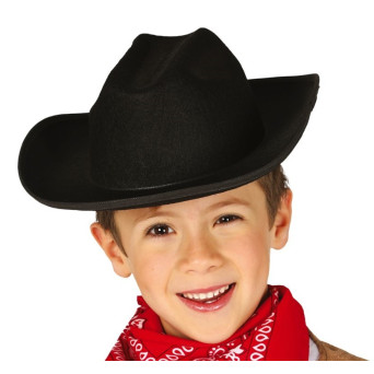 Sombrero de Vaquero de color Negro Infantil