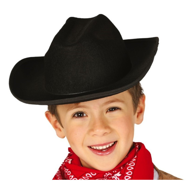 Sombrero de Vaquero de color Negro Infantil