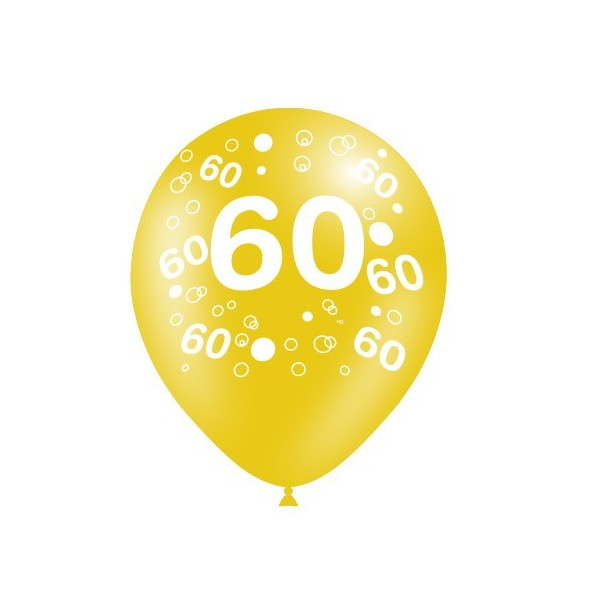 Globo Látex de Número 60 8 Unidades R12 de 30 Centímetros 100% Biodegradable