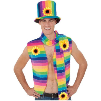 Sombrero y Bufanda Rainbow para Adulto
