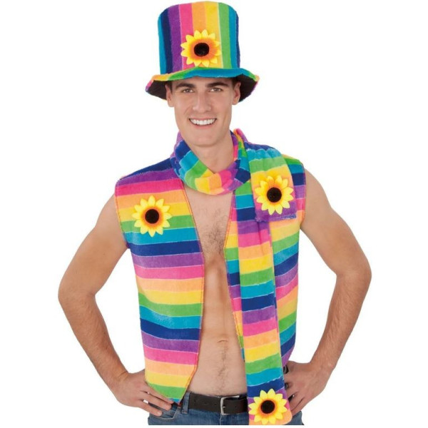 Sombrero y Bufanda Rainbow para Adulto