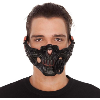 Mascarilla de Steampunk de color Negro para Adulto