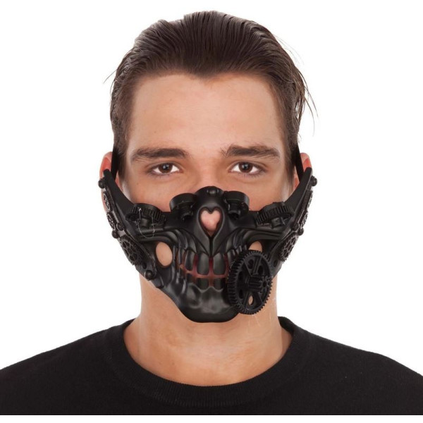 Mascarilla de Steampunk de color Negro para Adulto
