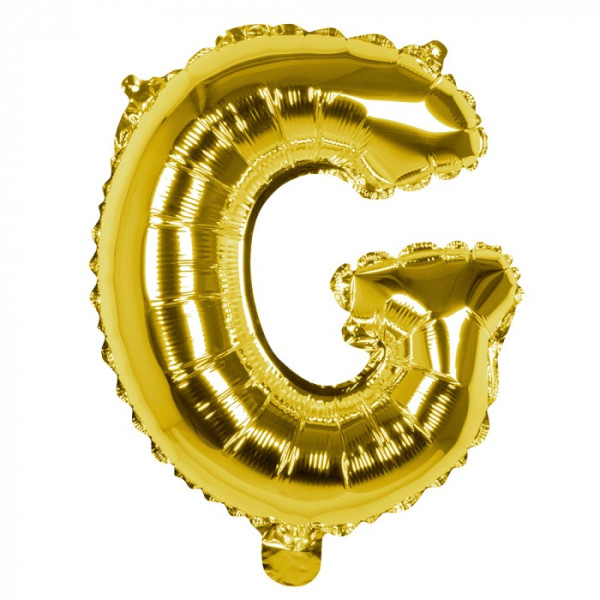 Globo Foil de Letra G de 36 Centímetros de color Oro