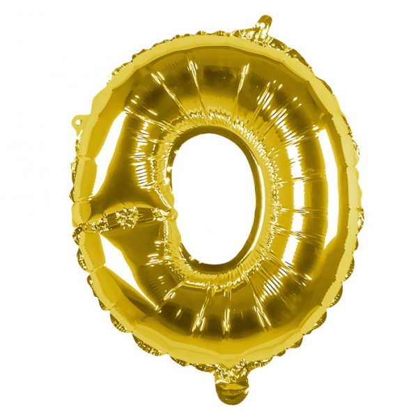 Globo Foil de Letra O de 36 Centímetros de color Oro