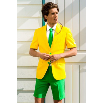 Traje Summer Verde y Amarillo para Adulto