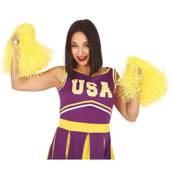 Pom Pom 2 Unidades de color Amarillo de 80 Gramos