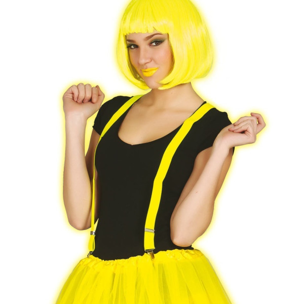 Tirantes de color Amarillo Neón para Adulto