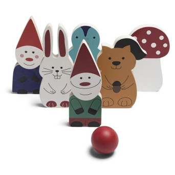 Juego de Bolos del Bosque de 17 x 9 x 1,8 Centímetros
