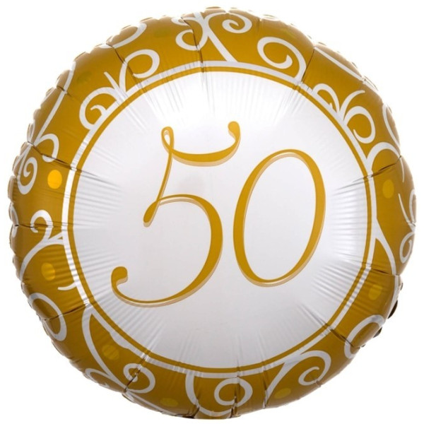 Globo Foil de Número 50 de 45 Centímetros