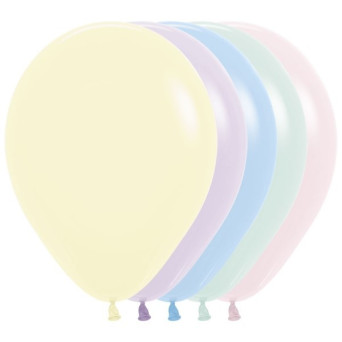 Globo Látex R5 de 13 Centímetros 100 Unidades acabado Pastel de Sempertex