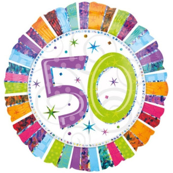 Globo Foil de Número 50 de 45 Centímetros