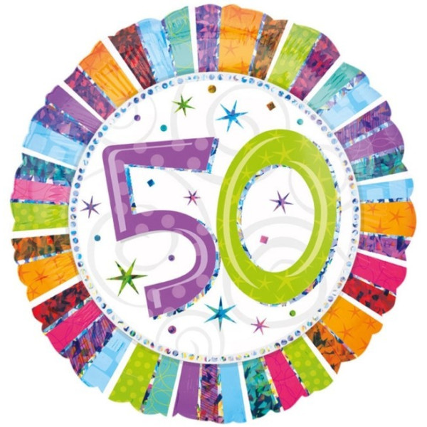 Globo Foil de Número 50 de 45 Centímetros