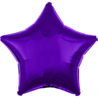 Globo Foil de Estrella de 56 Centímetros de color Púrpura