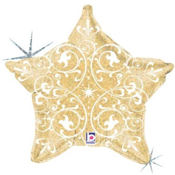 Globo Foil de Estrella de color Oro de 53 Centímetros