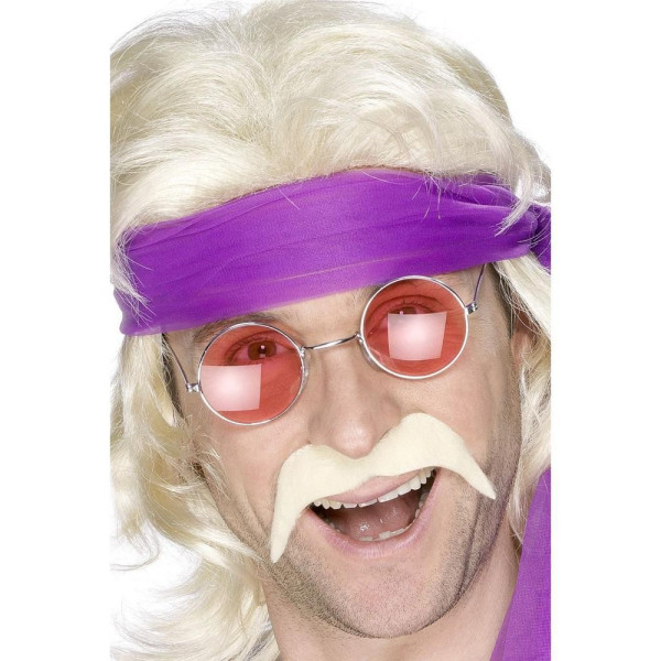 Bigote Rubio de los años 70´s Autoadhesivo para Adulto