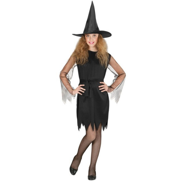 Disfraz de Bruja de color Negro Infantil