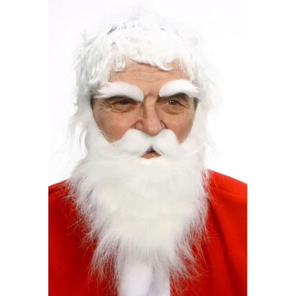Barba Blanca con Bigote y Cejas