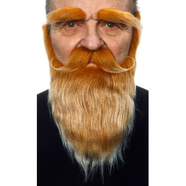 Barba Rubia con Bigote y Cejas para Adulto
