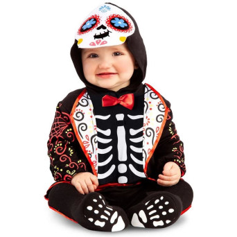 Disfraz de Esqueleto del Día de los Muertos Mexicano para Bebé