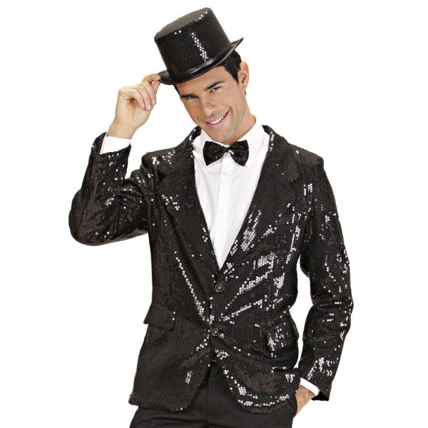 Chaqueta de Showtime de color Negro con Lentejuelas para Adulto