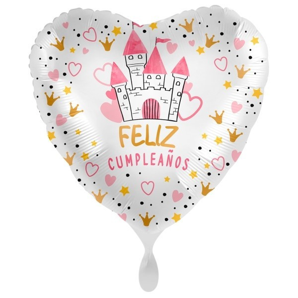 Globo Foil de Feliz Cumpleaños Princesa de 43 Centímetros