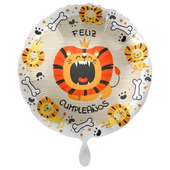 Globo Foil de Feliz Cumpleaños León de 43 Centímetros