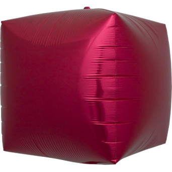 Globo Foil de Cubo de 43 Centímetros de color Rojo
