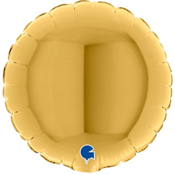 Globo Foil de Circulo de 45 Centímetros de color Oro