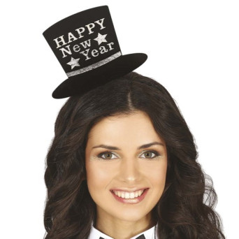 Diadema de Happy New Year de color Plata