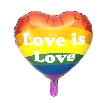 Globo Foil de Corazón Love is Love de 35 Centímetros