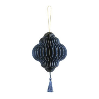 Linterna de Nido de Abeja de color Azul Marino de 13,2 x 15 Centímetros