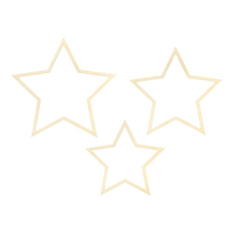 Estrella de Madera 3 Unidades para Colgar