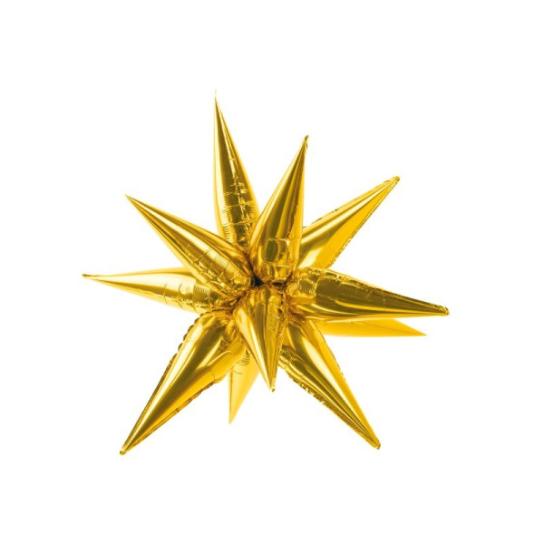 Globo Foil de Estrella 3D de 95 Centímetros de color Oro