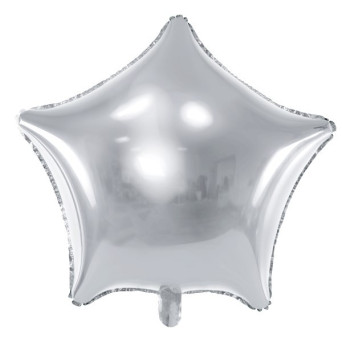 Globo Foil de Estrella de 48 Centímetros de color Plata Metálico