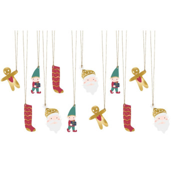 Etiqueta de Regalo Santa 12 Unidades
