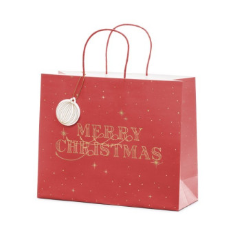 Bolsa de Regalo de Merry Christmas de 32,5 x 26,5 x 11,5 Centímetros