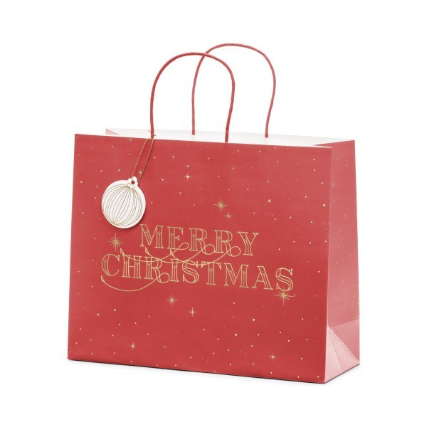 Bolsa de Regalo de Merry Christmas de 32,5 x 26,5 x 11,5 Centímetros