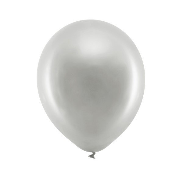 Globo Látex R9 de 23 Centímetros 100 Unidades acabado Metálico