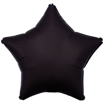 Globo de Estrella de 48 Centímetros de color Negro Satinado