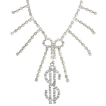 Collar de Símbolo de Dólar Strass