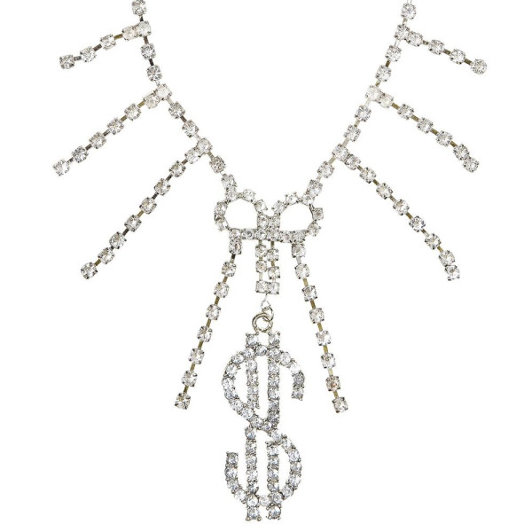 Collar de Símbolo de Dólar Strass
