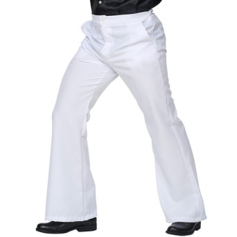 Pantalón de los años 70´s de color Blanco para Adulto