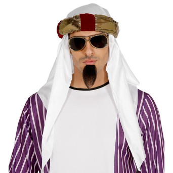 Turbante de Príncipe del Desierto de color Blanco para Adulto