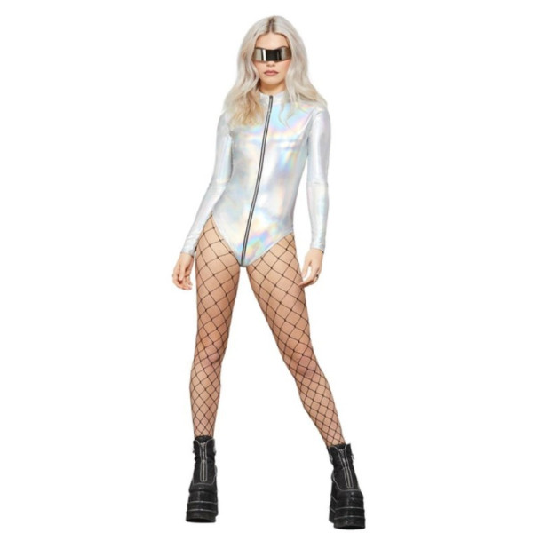 Body de Miss Whiplash Holográfico Fever para Adulto