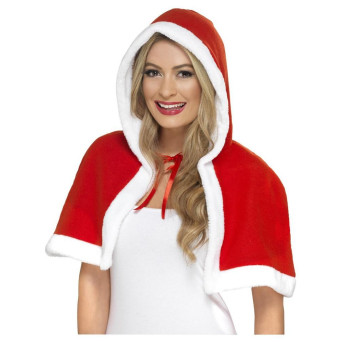 Minicapa de Mamá Noel de color Rojo para Adulto